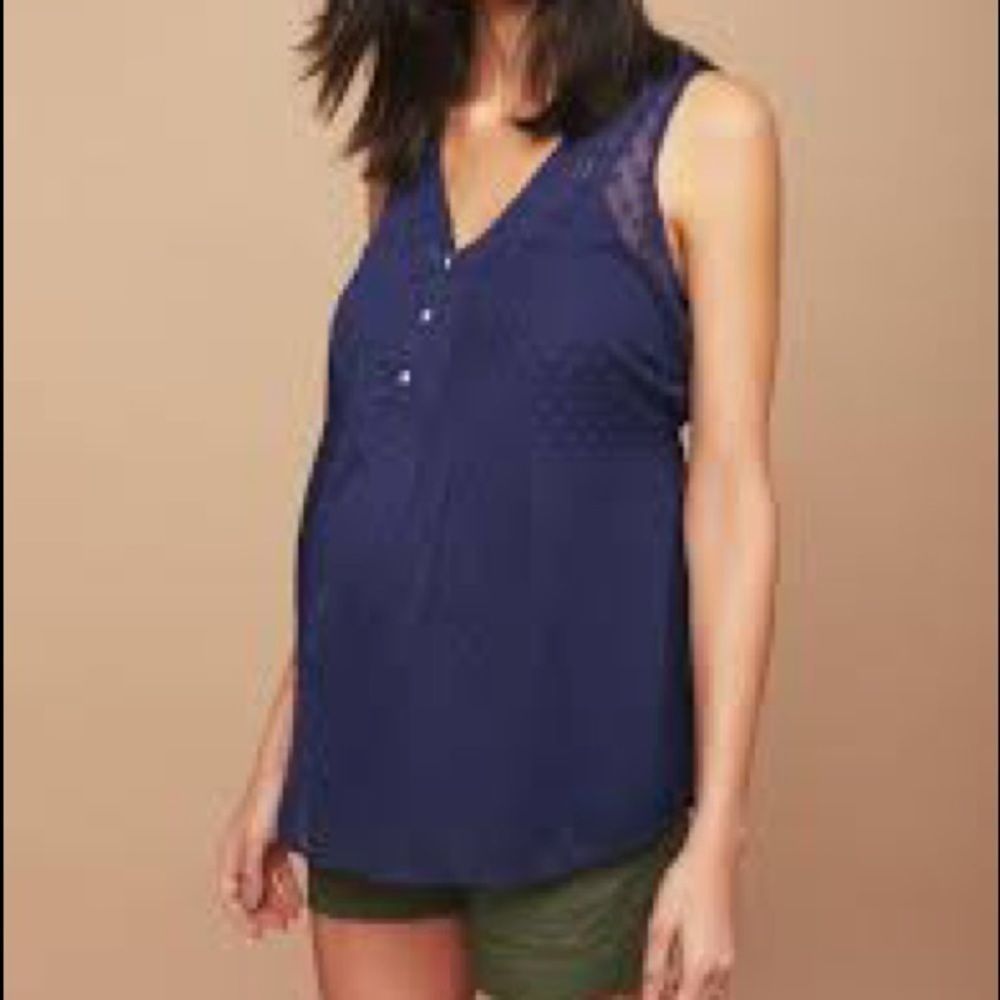 Motherhood maternity chiffon tank size small